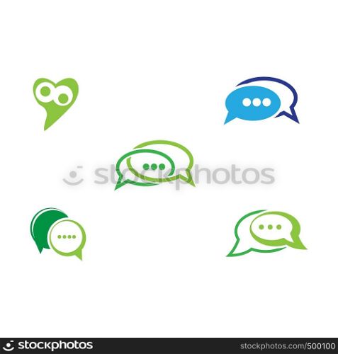 Set Chat Logo Template vector symbol nature