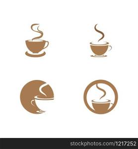 Set Coffee cup Logo Template vector icon design