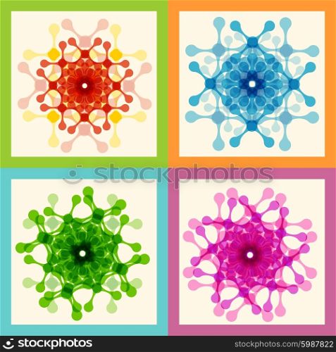 Set color molecule creative design pattern eps.. Set color molecule creative design pattern eps