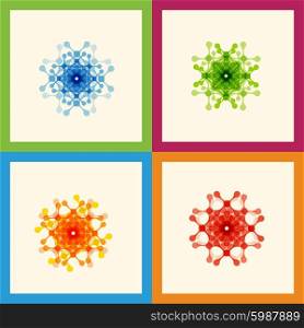 Set color molecule creative design pattern eps.. Set color molecule creative design pattern eps