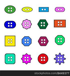 set colored clothing buttons. Cartoon set clothing buttons. Vector illustration. Stock image. EPS 10.. set colored clothing buttons. Cartoon set clothing buttons. Vector illustration. Stock image.
