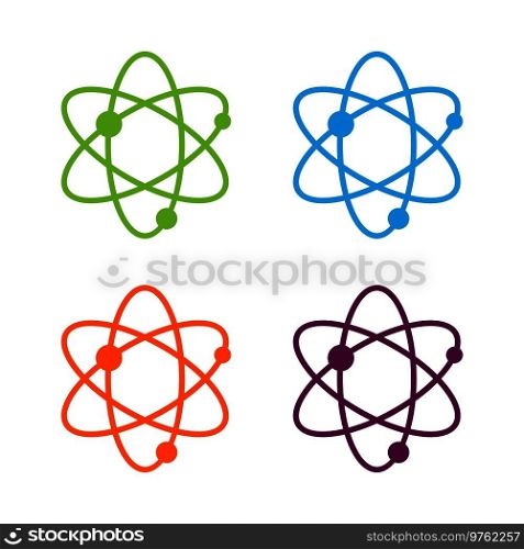 Set Colorful Science Chemistry Logo Template