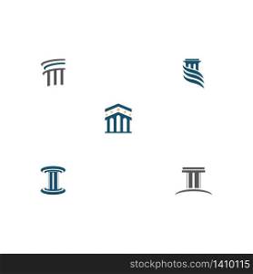 Set Column Logo Template vector symbol nature