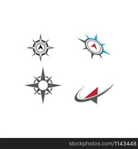 Set Compass icon Vector Illustration design Logo template