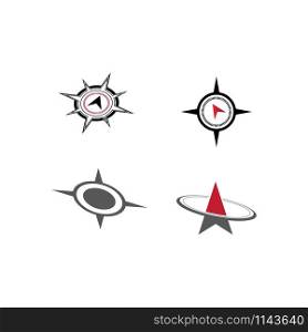 Set Compass icon Vector Illustration design Logo template