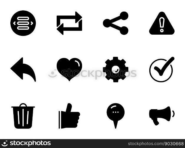 Set comunication icon for web and mobile, thin line