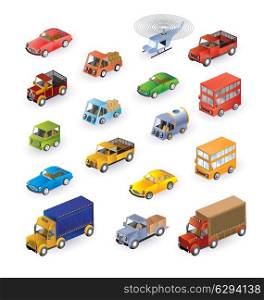 Set consisting of vehicles in the isometric