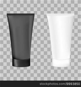 Set Cosmetic package for cream, soups, foams, sh&oo isolated on white background