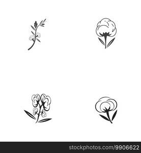 Set Cotton Logo Template vector symbol nature