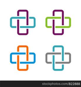 set Cross Health care Logo Template Illustration Design. Vector EPS 10.