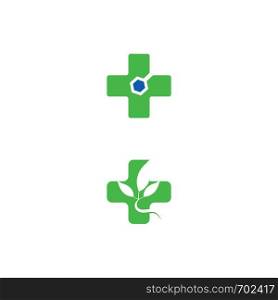 Set Cross medical Logo Template vector symbol nature