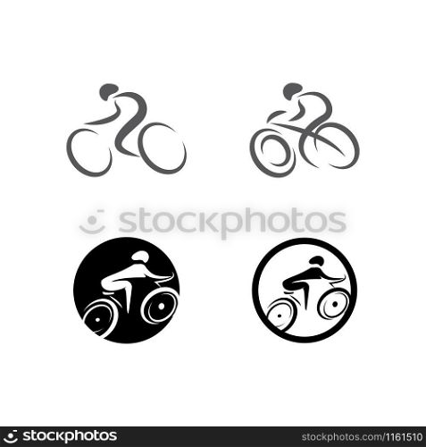 Set Cycling icon Vector Illustration design Logo template