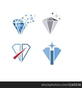 Set Diamond Logo Template vector icon illustration design
