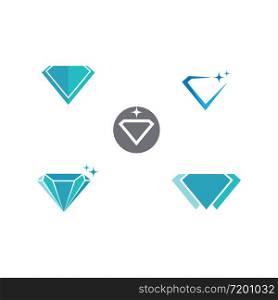 Set Diamond Logo Template vector symbol nature