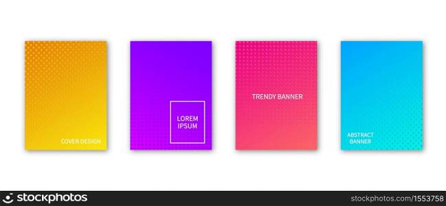 Set dots point banner templates. Points gradient backgrounds for business. Line halftone gradient effect. Minimalistic modern abstract design.. Set dots point banner templates. Points gradient backgrounds for business.