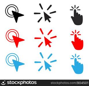 set double click filled vector icon. mouse double click icon on white background. flat style. double click icon symbol for your web site design, logo, app, UI.