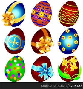 set Easter eggs