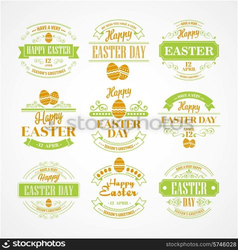 Set Easter Holiday typography. Vector illustration EPS 10. Set Easter Holiday typography. Vector illustration
