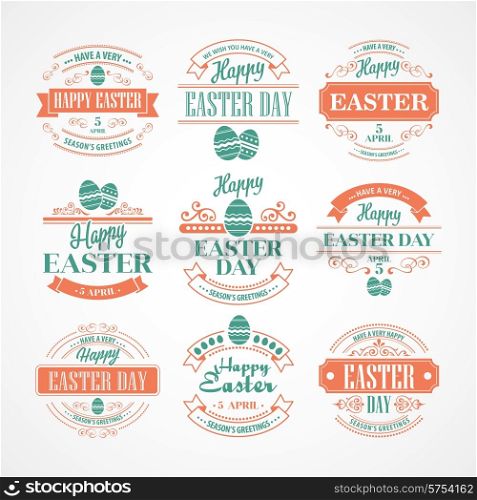 Set Easter Holiday typography. Vector illustration EPS 10. Set Easter Holiday typography. Vector illustration