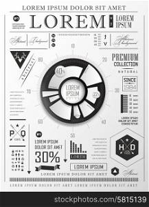 Set elements of infographics can be used for invitation, congratulation or website