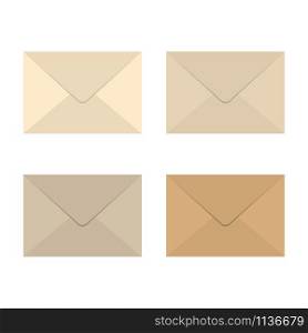 Set envelope isolated on white background. Vector envelope icon