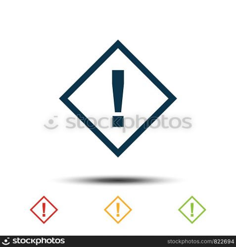 Set Exclamation Mark Sign Icon Vector Logo Template Illustration Design. Vector EPS 10.