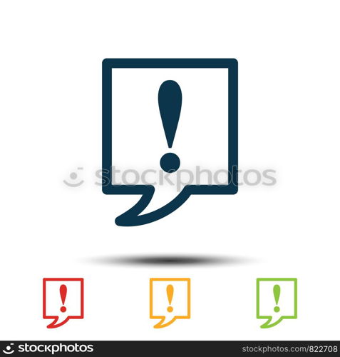 Set Exclamation Mark Sign Icon Vector Logo Template Illustration Design. Vector EPS 10.