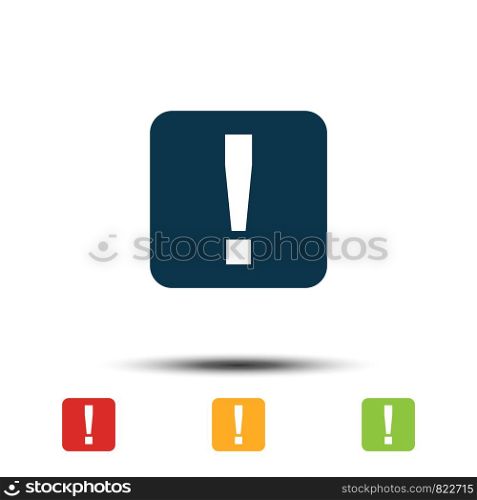 Set Exclamation Mark Sign Icon Vector Logo Template Illustration Design. Vector EPS 10.
