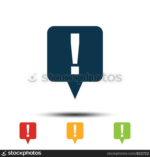 Set Exclamation Mark Sign Icon Vector Logo Template Illustration Design. Vector EPS 10.