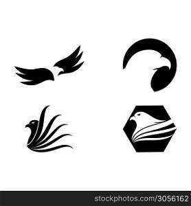 Set Falcon Logo Template vector illustration design