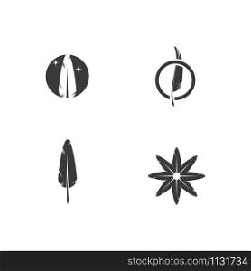 Set Feathers Logo Template vector symbol nature
