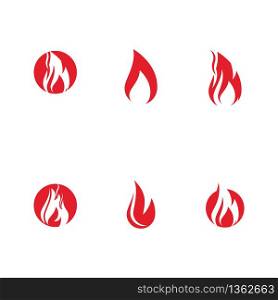 Set Fire flame Logo Template vector symbol nature