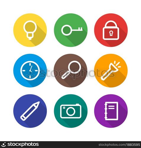 Set flat icon for medical design. Infographic elements vector