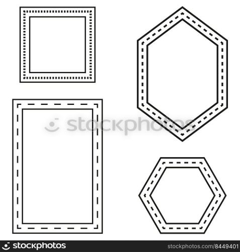 set frames. Simple frames in sketch style. Vector illustration. Stock image. EPS 10.. set frames. Simple frames in sketch style. Vector illustration. Stock image. 