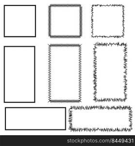 set frames. Simple frames in sketch style. Vector illustration. Stock image. EPS 10.. set frames. Simple frames in sketch style. Vector illustration. Stock image. 