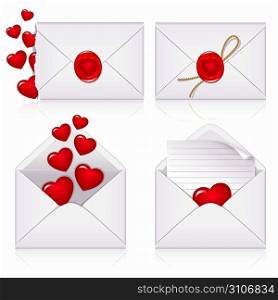 Set from envelopes to the St.Valentine