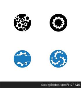 Set gear icon logo vector icon illustration