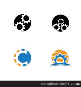 Set gear icon logo vector icon illustration
