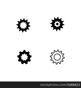 Set Gear Logo Template vector icon illustration design