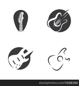 Set Guitar Wave Logo Template vector symbol nature
