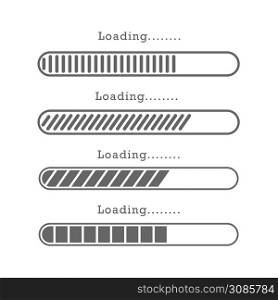 Set horizontal scale of the load. Simple vector illustration isolated on a white background
