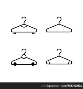 Set icons clothes hanger vector image