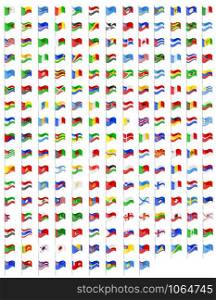 set icons flags of the world countries vector illustration isolated on white background