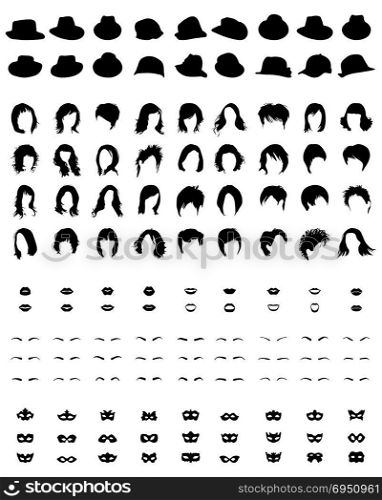 Set icons for woman