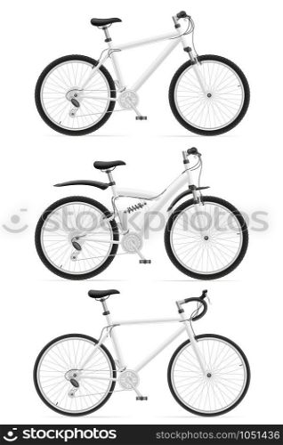 set icons sports bikes vector illustration isolated on white background