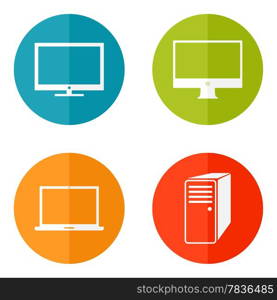 Set Infographic web icons or flat design elements. Eps 10 vector illustration. Used transparency layers for elements of layout
