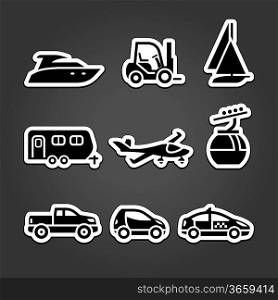 Set labels transport icons