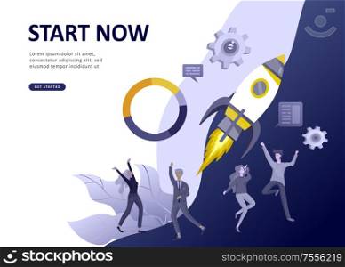 Set Landing page template people develop, business app, winners cup, financial consultant research, cooming soon start up and solution. Vector illustration concept website mobile development. Set Landing page template people develop, business app, winners cup, financial consultant research, cooming soon start up and solution
