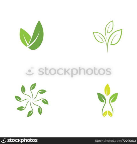 Set Leaf Logo Template vector symbol nature