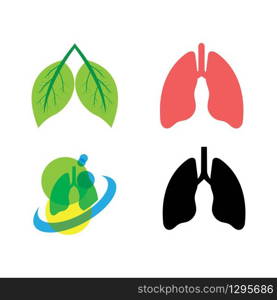Set Lung Vector Illustration design Logo template